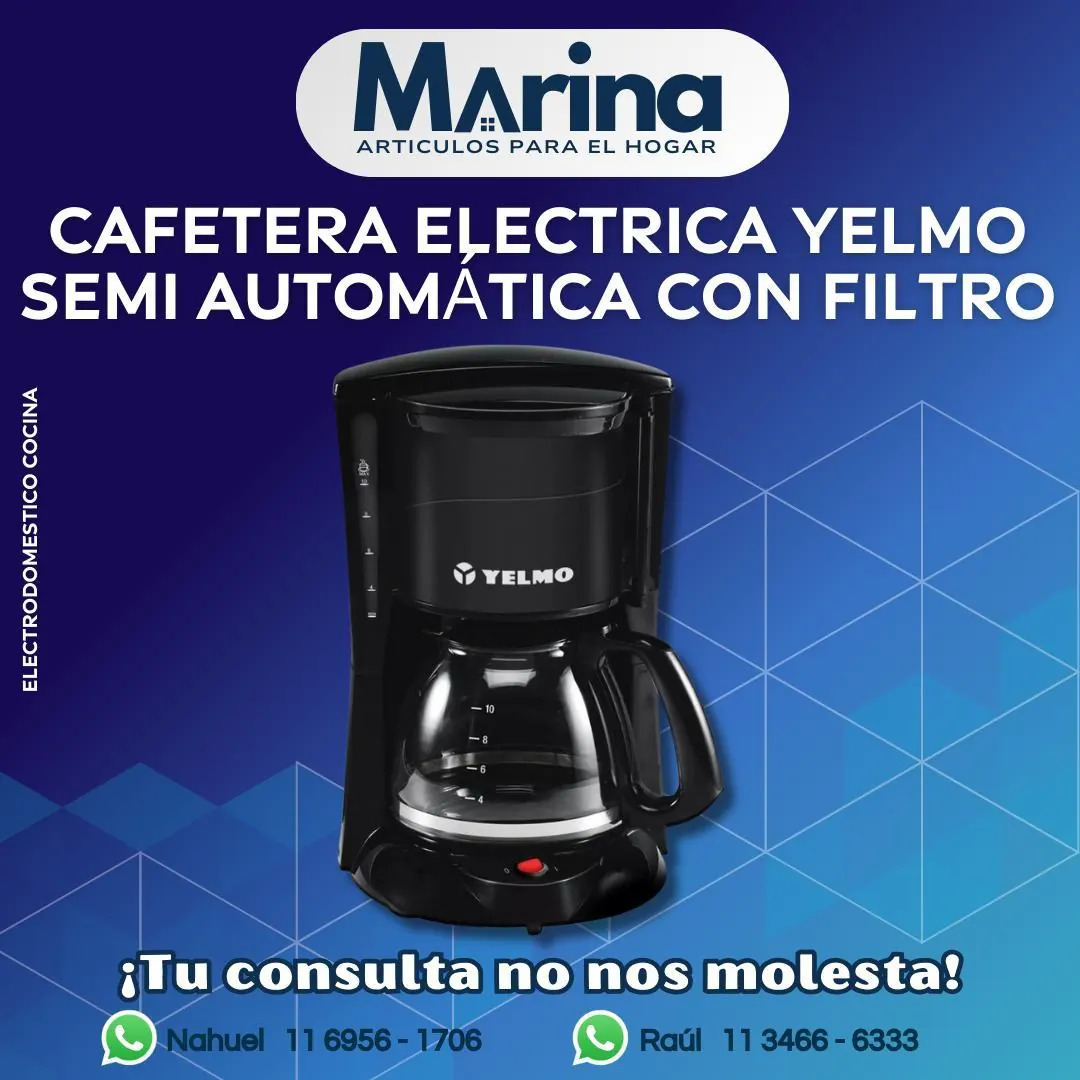 Cafetera Electrica Yelmo Semi Automatica con Filtro