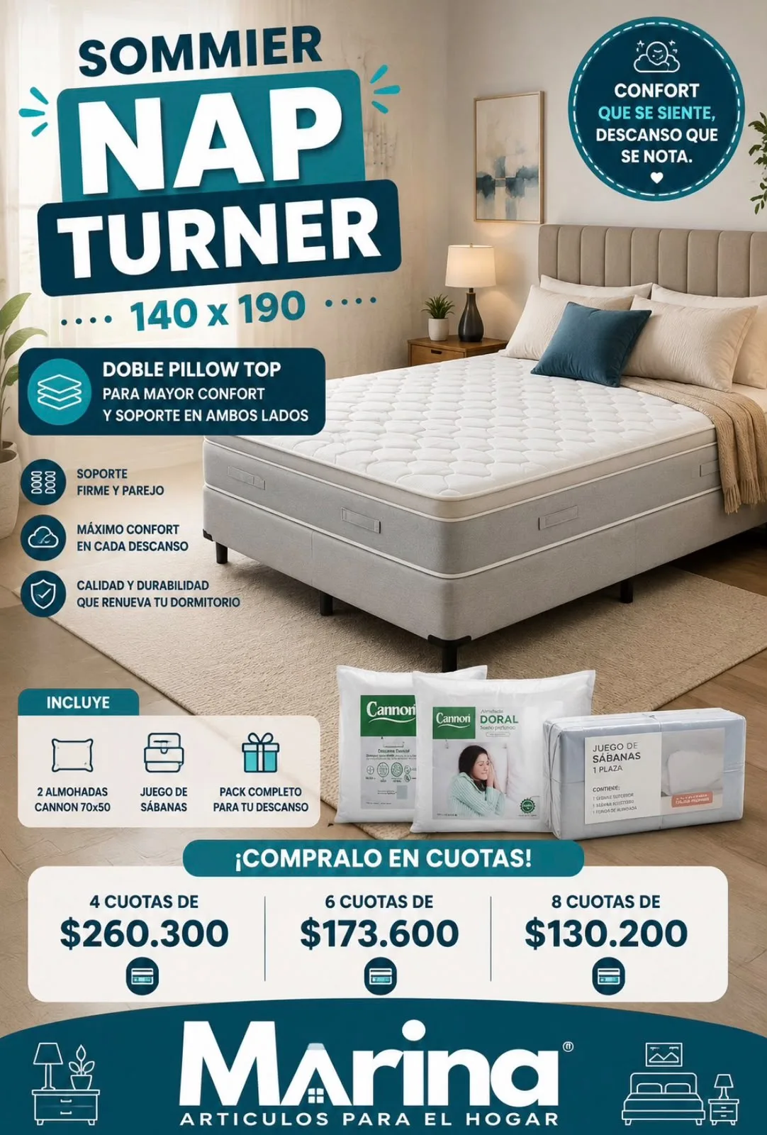 Sommier Nap Turner 140x190