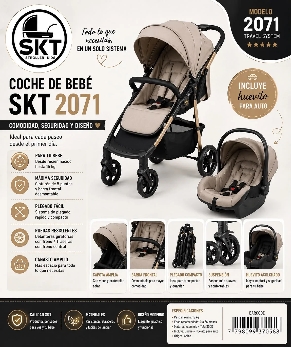 Coche De Bebe SKT 2071