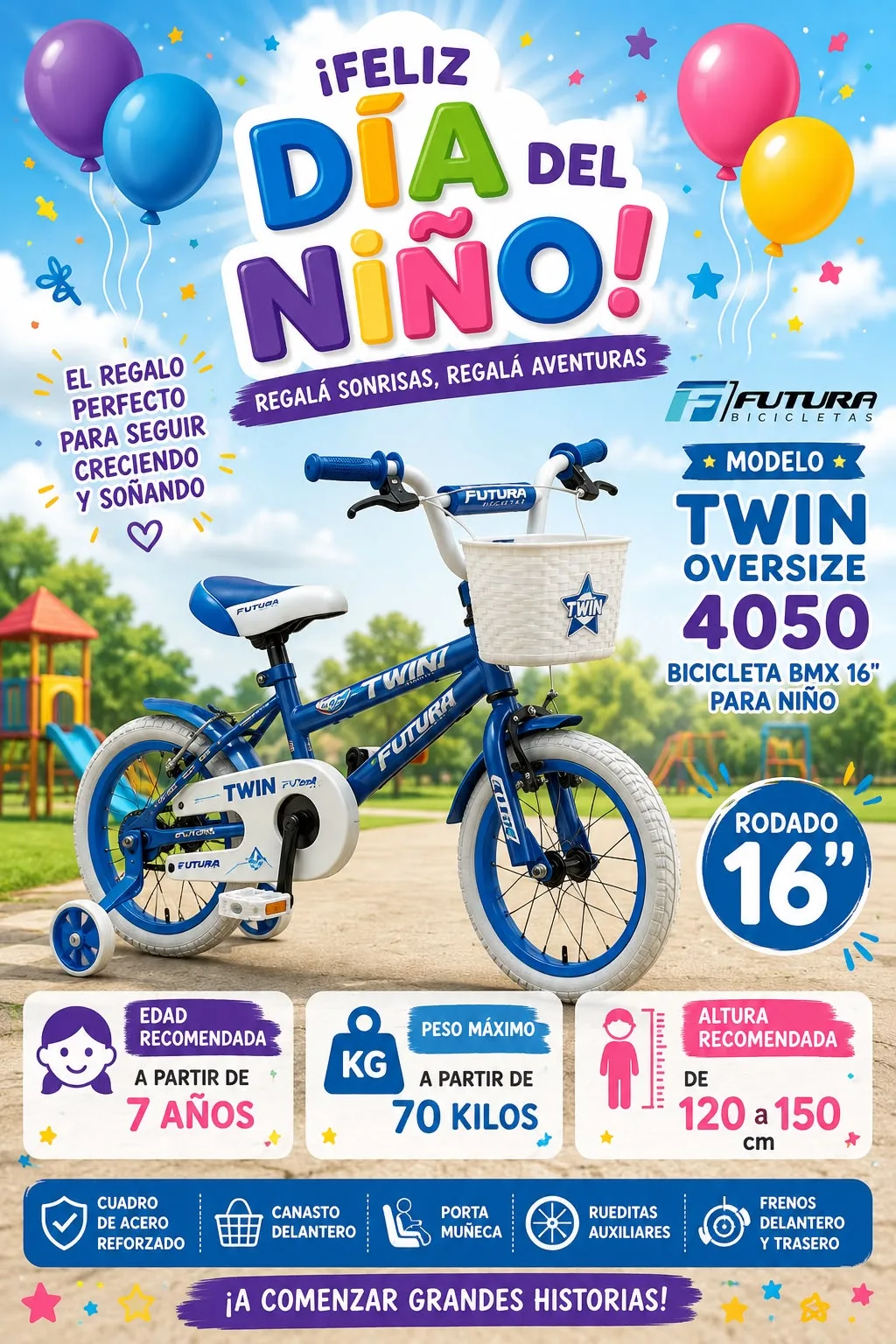Bicicleta Twin 4050 R16 Niños