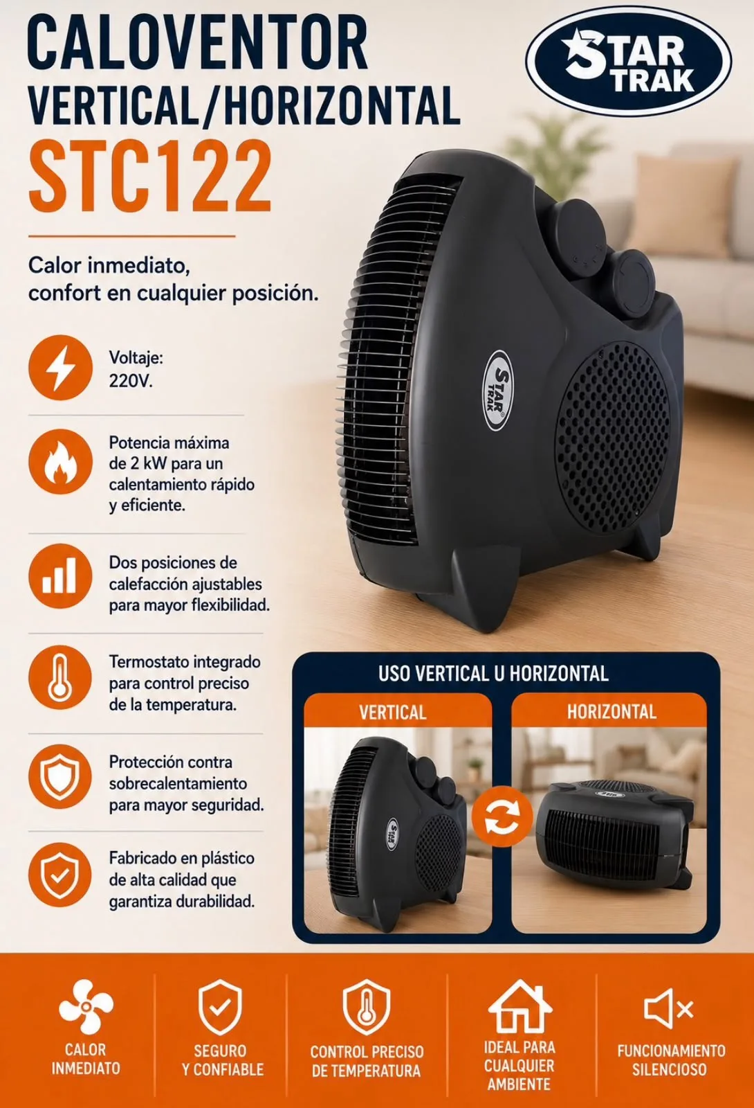 Caloventor Vertical/Horizontal STC122